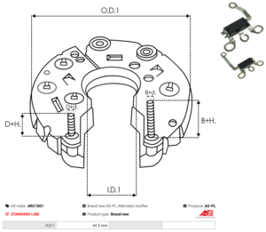 Pont de diode alternateur ARC1001