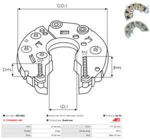 Pont de diode alternateur ARC1004