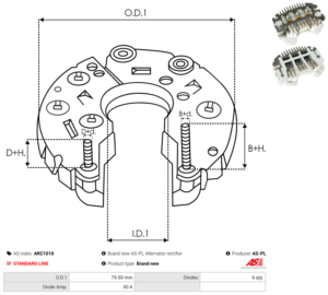 Pont de diode alternateur ARC1010