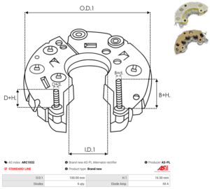 Pont de diode alternateur ARC1032