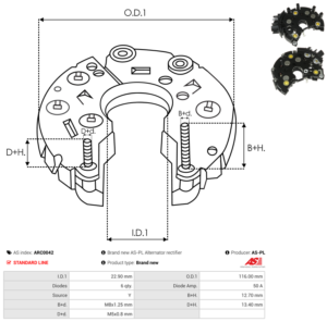 Pont de diode alternateur ARC0042