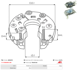 Pont de diode alternateur ARC2079
