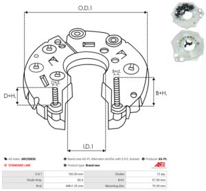Pont de diode alternateur ARC2083S