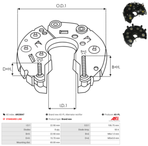 Pont de diode alternateur ARC0047