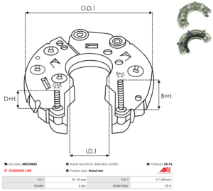Pont de diode alternateur ARC2084S