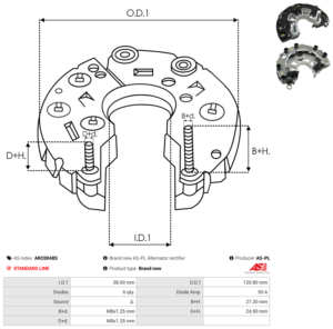 Pont de diode alternateur ARC0048S