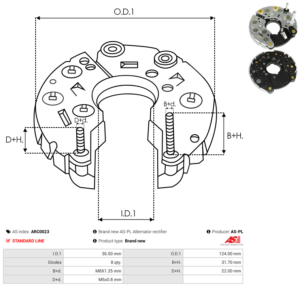 Pont de diode alternateur ARC0023