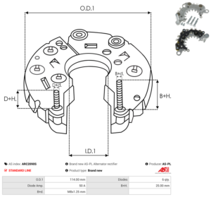 Pont de diode alternateur ARC2090S