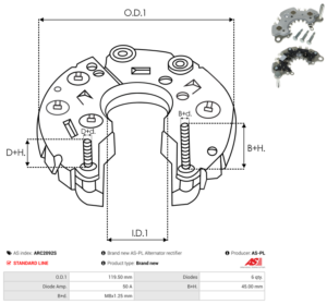 Pont de diode alternateur ARC2092S