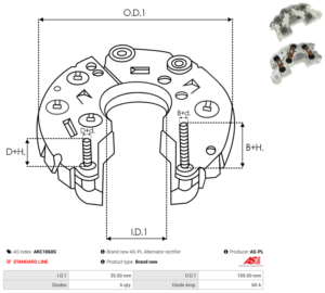 Pont de diode alternateur ARC1060S