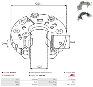 Pont de diode alternateur ARC2020S