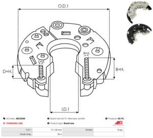 Pont de diode alternateur ARC2040