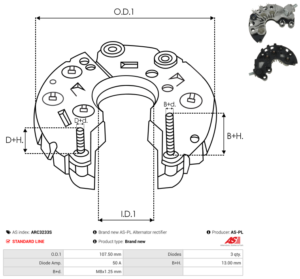 Pont de diode alternateur ARC3233S