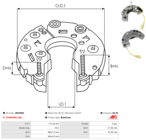 Pont de diode alternateur ARC4003