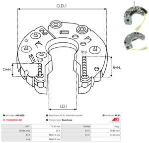 Pont de diode alternateur ARC4005