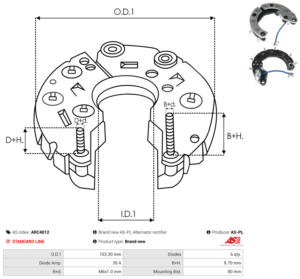 Pont de diode alternateur ARC4012