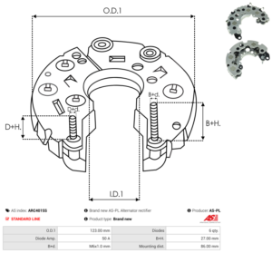 Pont de diode alternateur ARC4015S