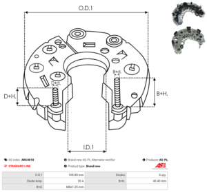 Pont de diode alternateur ARC4018