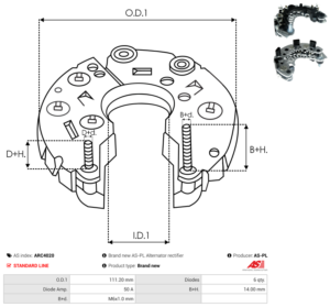 Pont de diode alternateur ARC4020
