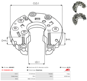 Pont de diode alternateur ARC4021