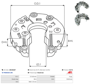 Pont de diode alternateur ARC4022P