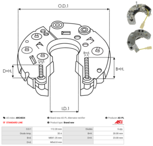 Pont de diode alternateur ARC4024