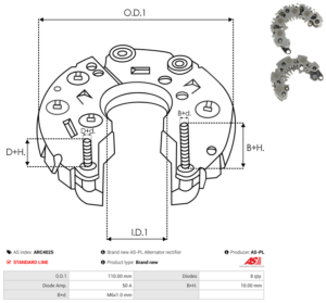 Pont de diode alternateur ARC4025