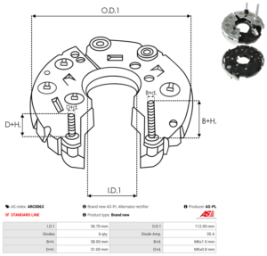 Pont de diode alternateur ARC0063