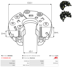 Pont de diode alternateur ARC0202S