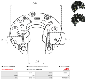 Pont de diode alternateur ARC0211S