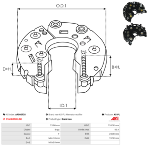 Pont de diode alternateur ARC0213S