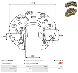 Pont de diode alternateur ARC5096