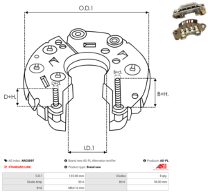Pont de diode alternateur ARC5097