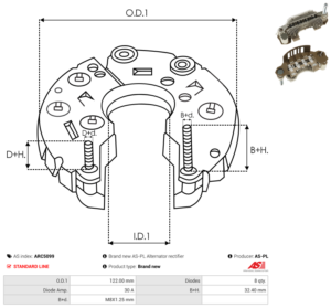 Pont de diode alternateur ARC5099
