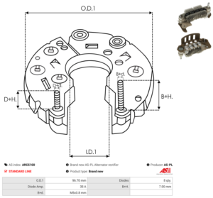 Pont de diode alternateur ARC5100