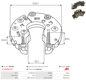 Pont de diode alternateur ARC5102