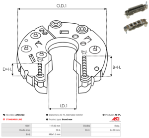 Pont de diode alternateur ARC5103