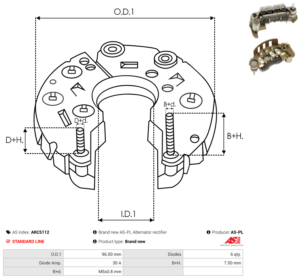 Pont de diode alternateur ARC5112