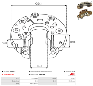 Pont de diode alternateur ARC5113