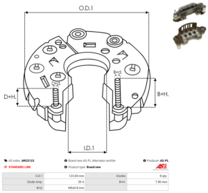 Pont de diode alternateur ARC5123