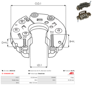 Pont de diode alternateur ARC5125