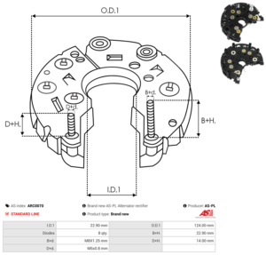 Pont de diode alternateur ARC0070