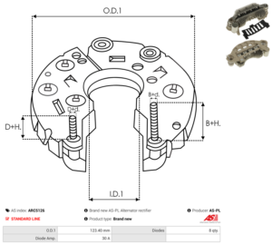 Pont de diode alternateur ARC5126