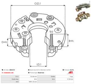 Pont de diode alternateur ARC5131