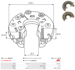 Pont de diode alternateur ARC5134