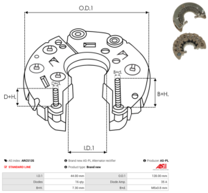 Pont de diode alternateur ARC5135