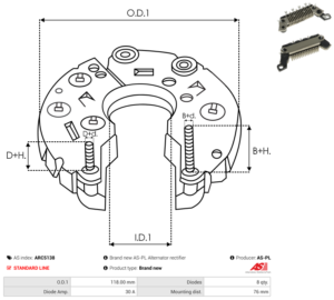 Pont de diode alternateur ARC5138