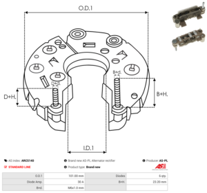 Pont de diode alternateur ARC5140