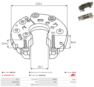 Pont de diode alternateur ARC5141