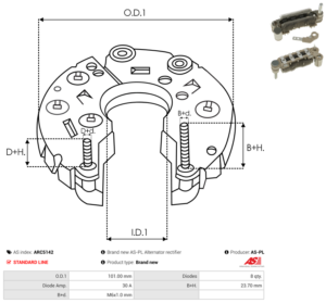 Pont de diode alternateur ARC5142